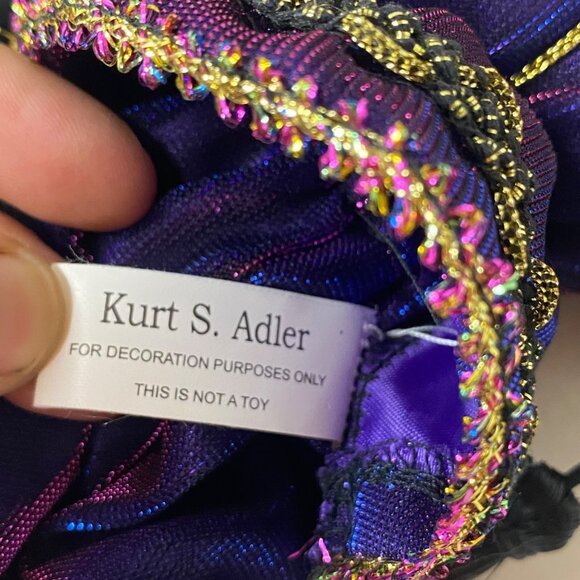 Vtg Kurt Adler Jacqueline Kent Purple Passion Witch Hanging Decor Halloween - Picture 6 of 11